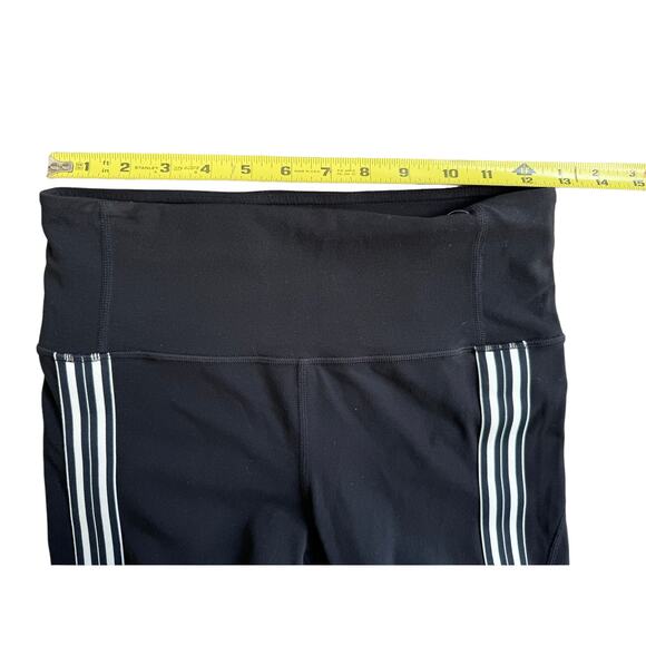 Athleta Side Stripe Salutation 7/8 Legging, Mesh Accent, Black/White, SMALL - Picture 6 of 7